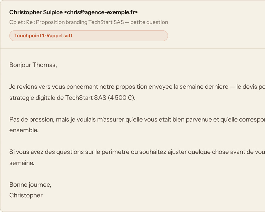 Demo : relances clients automatiques